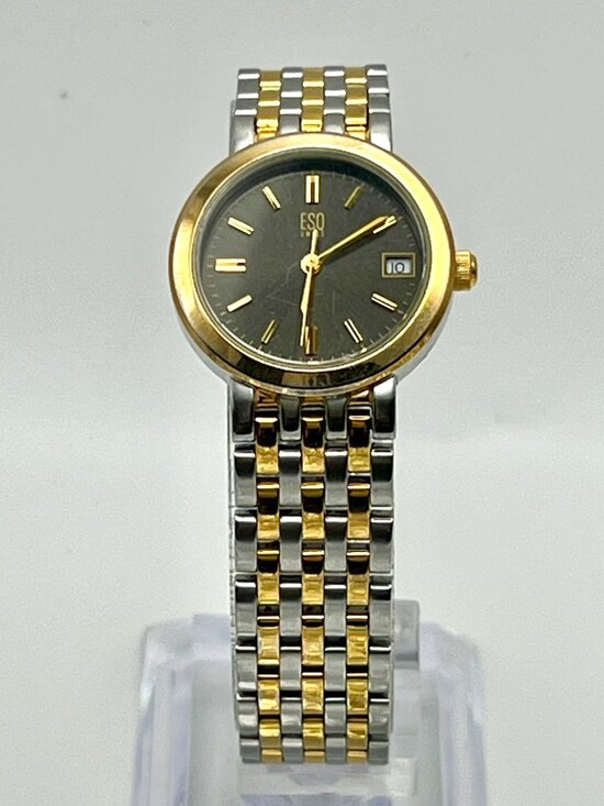 ESQ by Movado Ladies Watch Telos Two tone Grey Silver Gold tones working main image 5